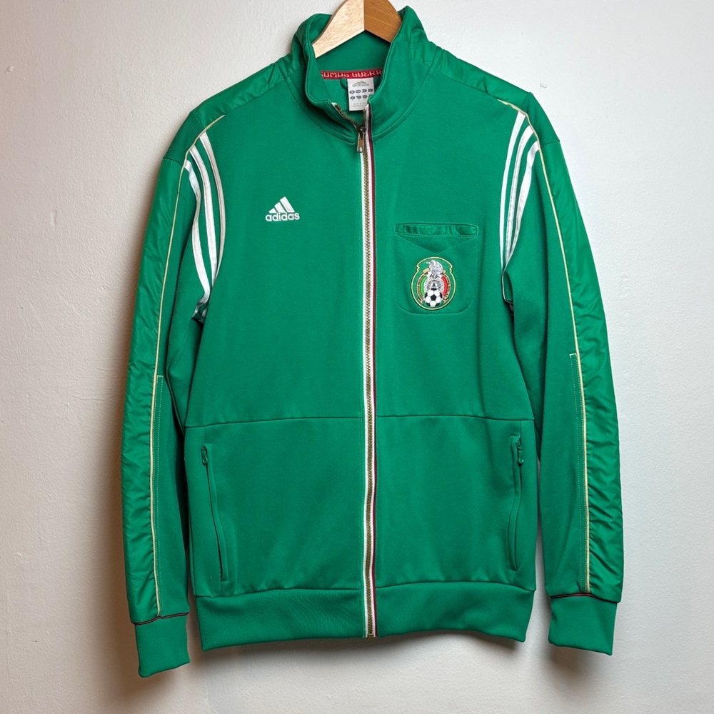Adidas Mexico National Team Men’s Full-Zip Track Jacket Green Medium 2010 Soccer